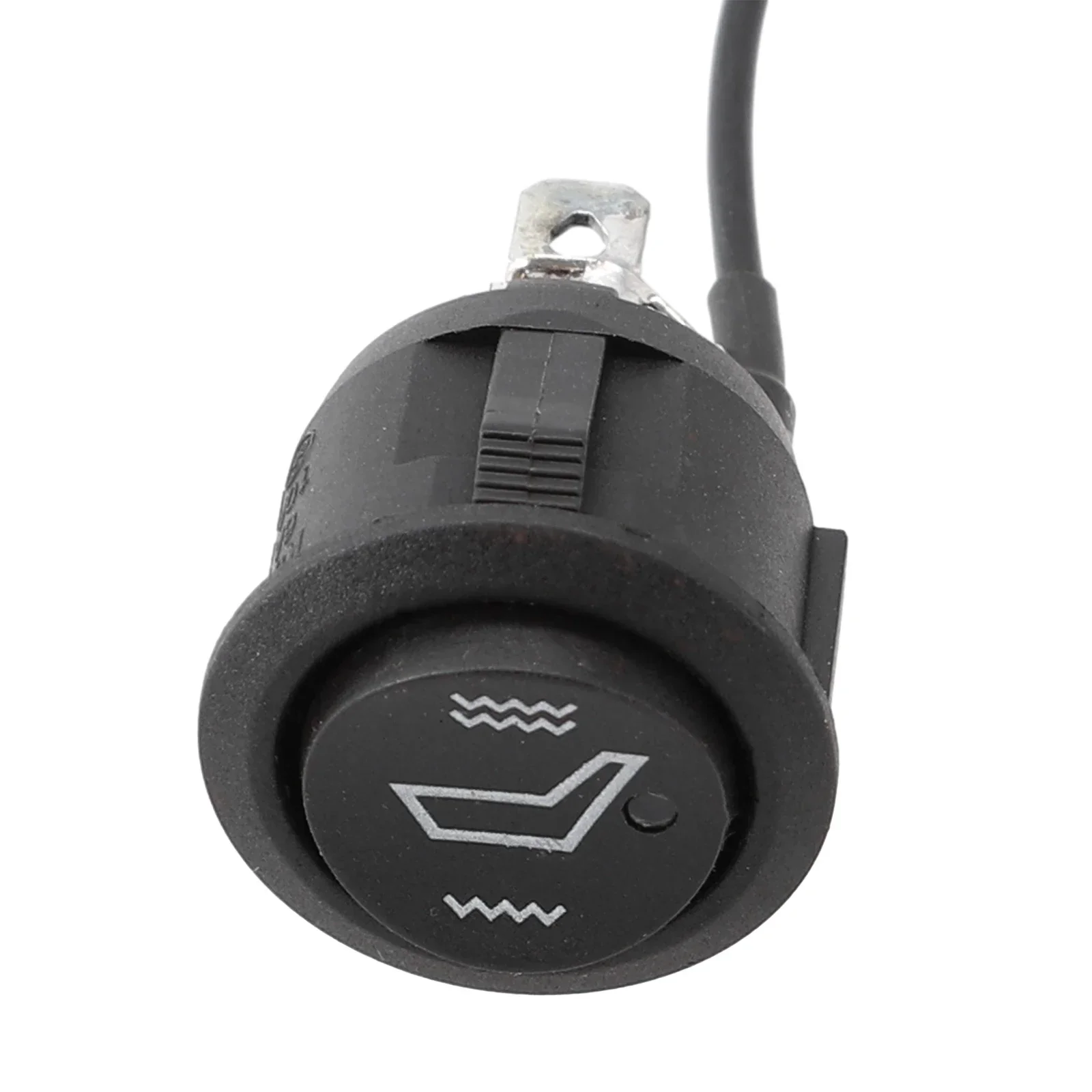 สวิตช์ฮีตเตอร์ติดที่นั่งในรถยนต์1ชิ้นสวิตช์รอบแบบอุ่นมีคันโยกควบคุมการปิดต่ำ12V สวิตช์โลหะพลาสติกสำหรับการขับขี่ที่สะดวกสบาย