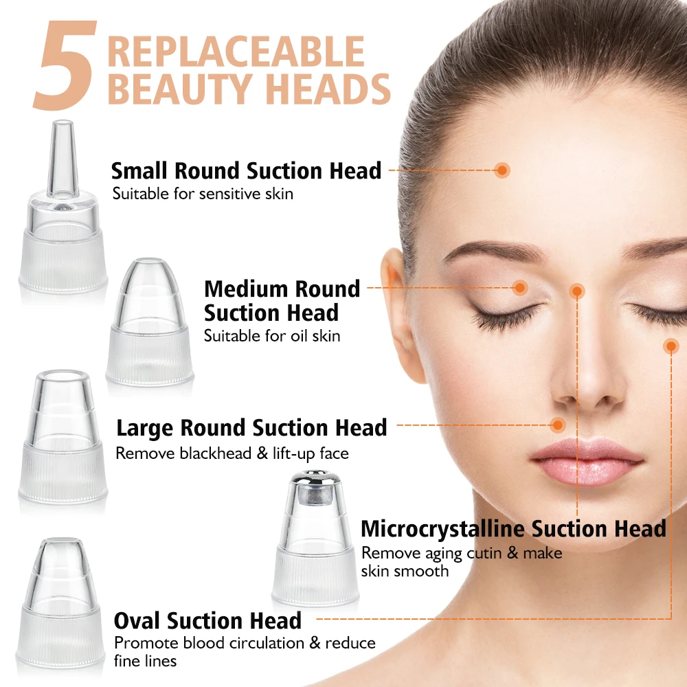 Blackhead Remover Face Nose Spot สิวสิว Black Head Extractor ทําความสะอาดผิวหน้าไฟฟ้า Skin Care เครื่องมือชาร์จ USB