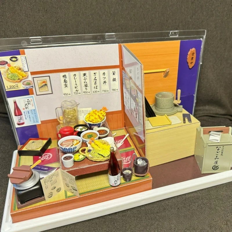 RE-MENT Nagomiya Udon Noodle Restaurant Scena in miniatura Display Toy Blind Box Figura da collezione Autentici action & Toy Figures