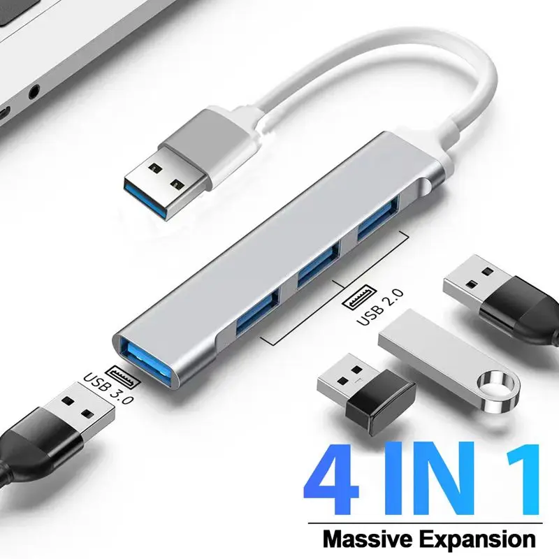 4 IN 1 OTG USB A 3.0 2.0 HUB High Speed Multi Ports Splitter Adapter For Sansung Huawei Macbook Notebook PC Computer Flash Drive