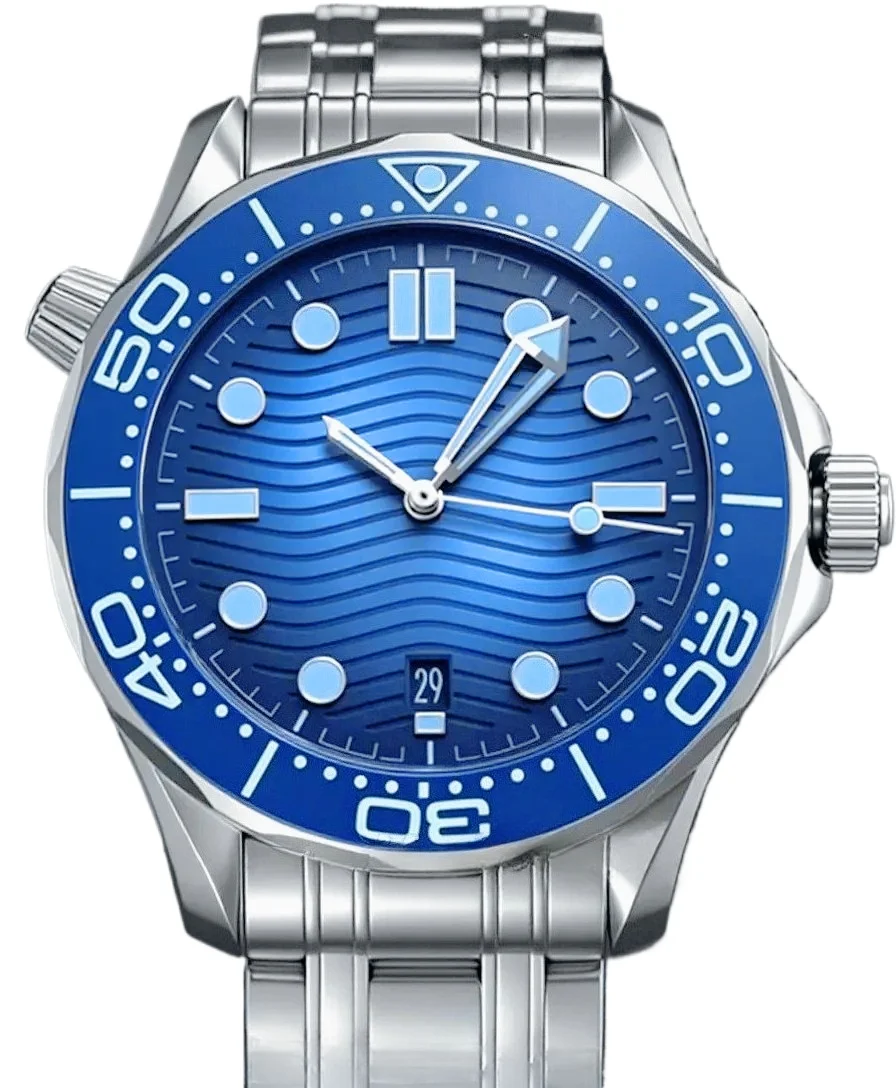 904L Stainless Steel case, for Mens Luxury Watch, Automatic Mechanical Movement,42mm Black Blue Ceramic Artisanal Excellence