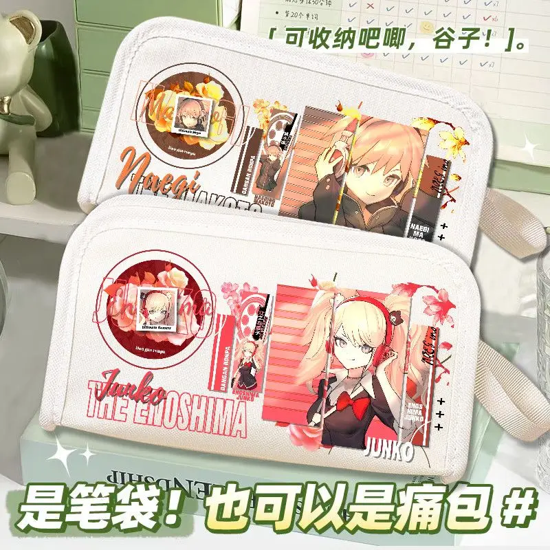 Аниме GapmaKokichi Kirigiri Kyōko с креативным принтом, легкий портативный холщовый чехол для ручек большой емкости, коробка для канцелярских принадлежностей