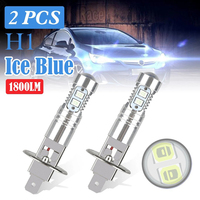 2pcs H1 LED Fog Headlight Bulb 100W High/Low Beam Bulbs 8000K Ice Blue Light Super Bright Auto Driving Running Lamp 12V-24V