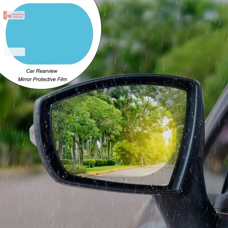 Rainproof Film For Car Rear View Mirrors 2pcs Anti Fog Waterproof Mirrors Film Rearview Mirrors Anti Glare Film Car Mirrors Rain