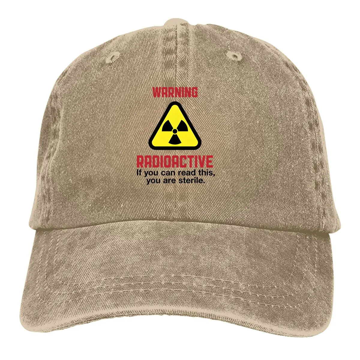 

Caution Radioactive Baseball Cap Men Hats Women Visor Protection Snapback Radiation Symbol Caps