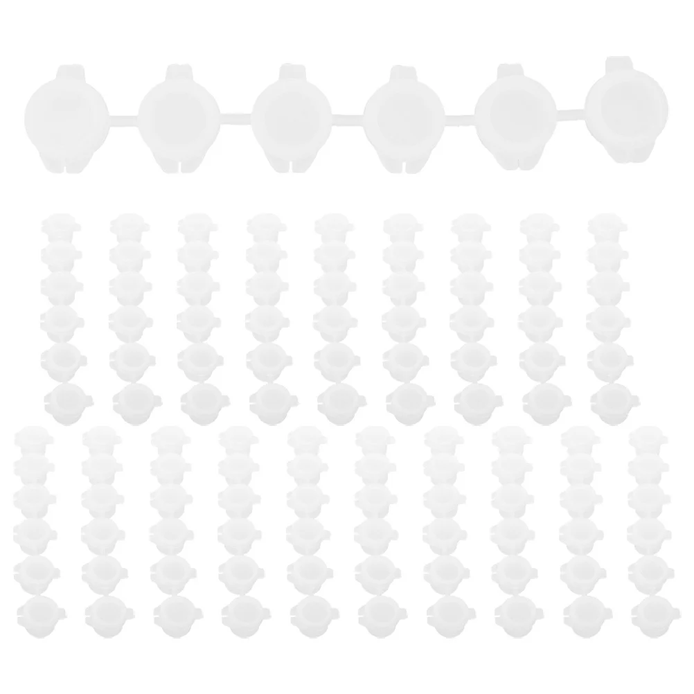 20Pcs Six-Color Paint Pot Strip Portable Empty Paint Container Lid for Arts Crafts Pigment Storage Cups Small Pigment Pot