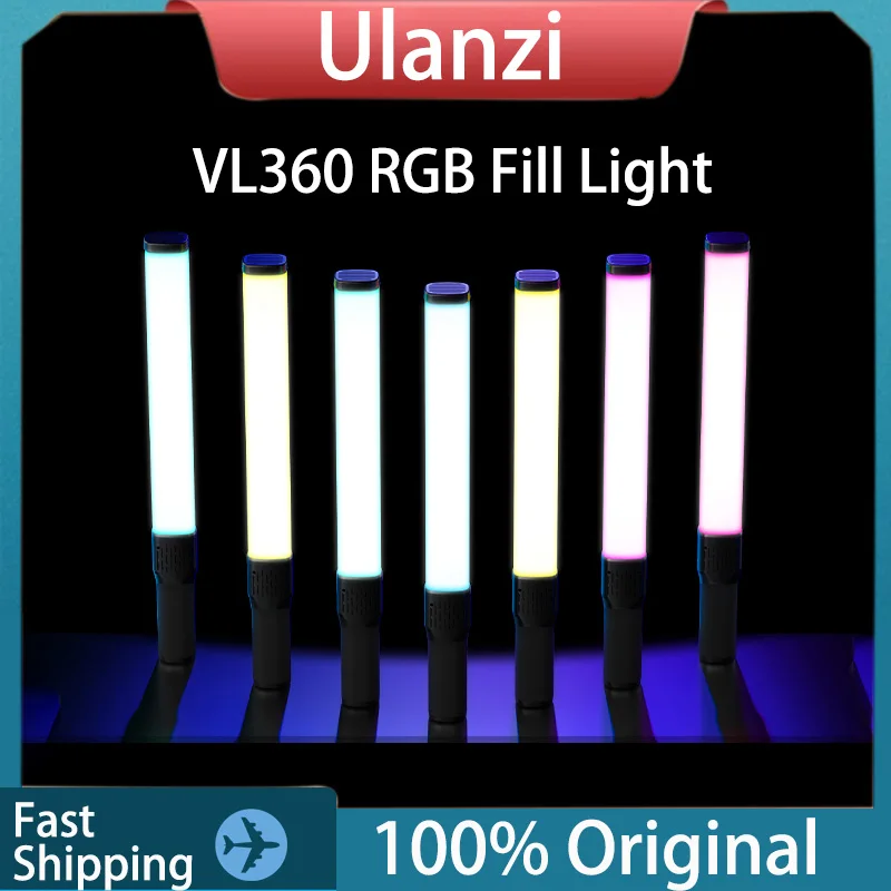 

Ulanzi VL360 Fill Light RGB Led Handheld Light 2500k-10000k Portable Light Wand For Photography Anchor Live Broadcast Shooting