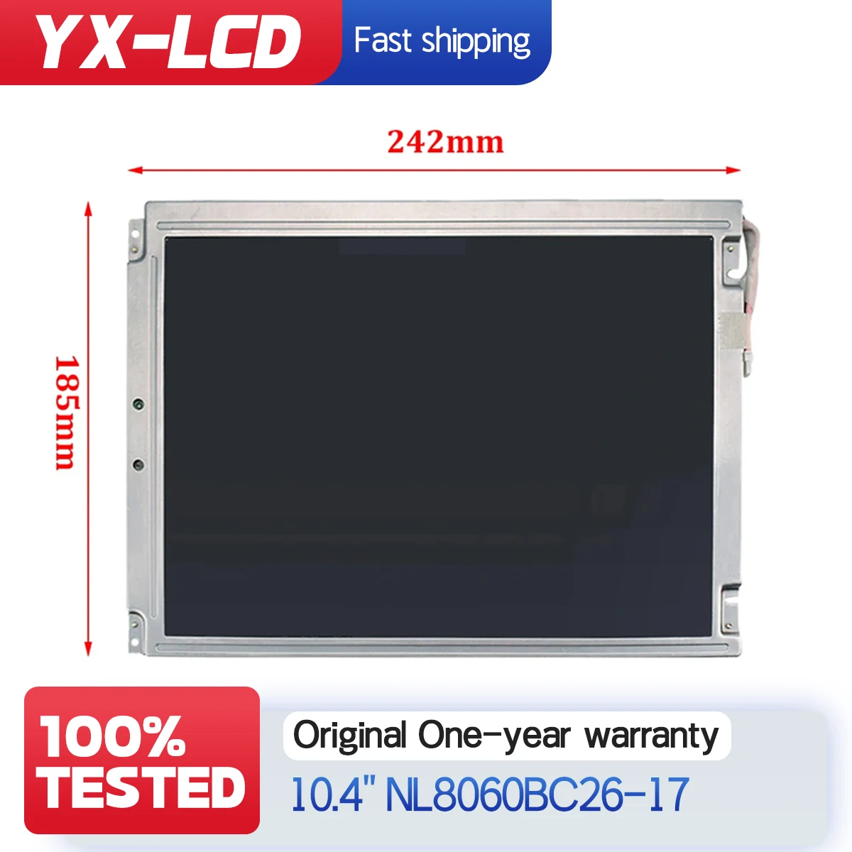 10.4 Inch Original LCD screen NL8060BC26-17 High-Quality Display for Computer Systems