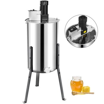 SucceBuy Honey Extractor 2 3 4 Frame Manual Electric Stainless Steel Honeycomb Spinner Crank Honey Centrifuge Equipment