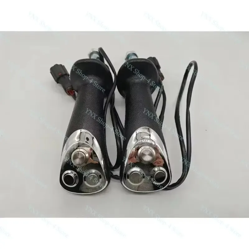 1 Pair Hydraulic 3 Button Joystick Handle 14mm For Timber Grab Excavator