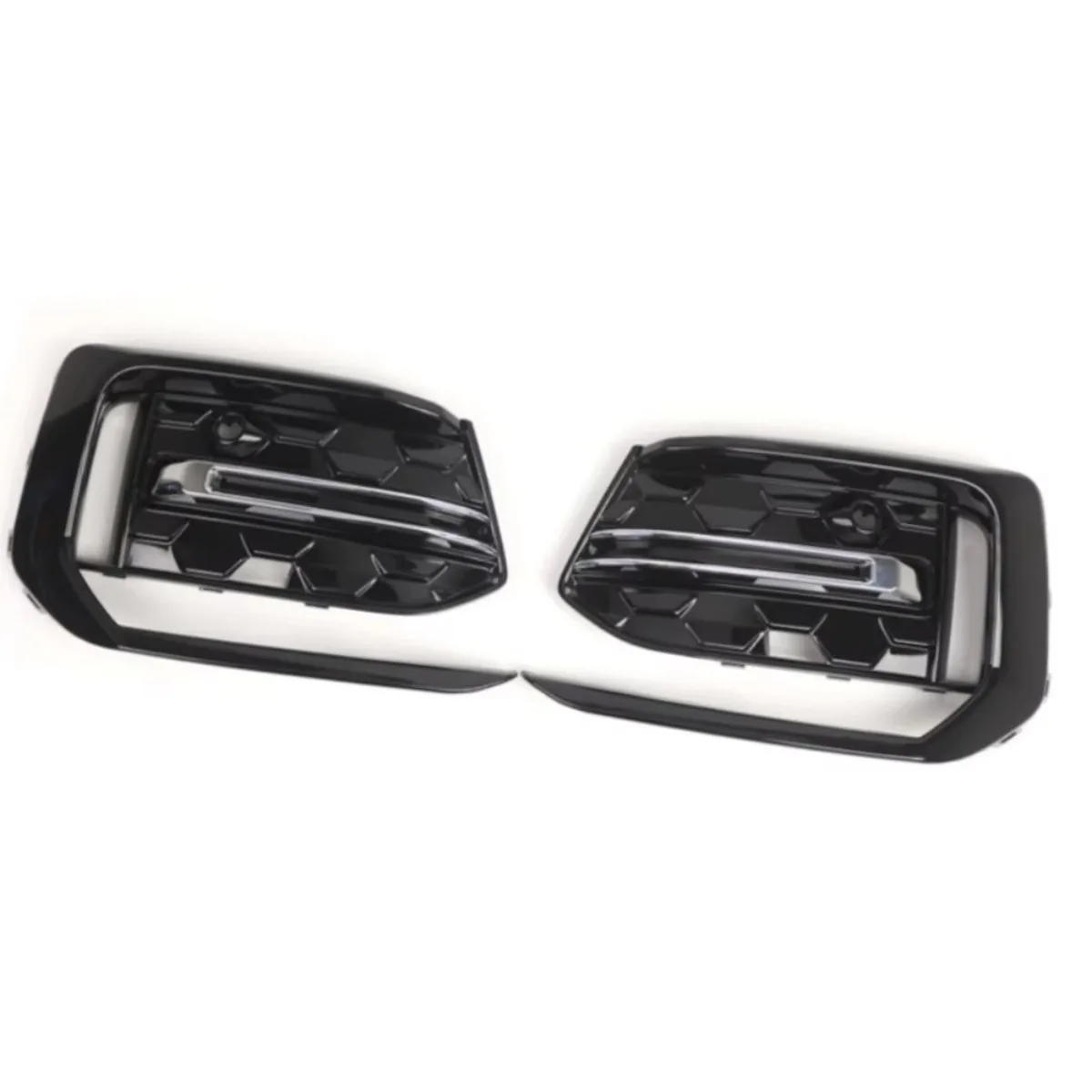 Car Front Bumper Fog Light Grille Cover for Audi A6 C8 S-Line 2023-2024 Left Right Pair 4KD807647E 4KD807648E