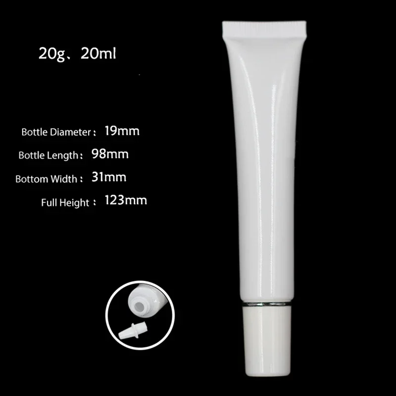 

20g 20ml Plastic Eye Cream Bottle White Cosmetic Makeup BBCC Cream Soft Tube Refillable Trial Pack Container Free Shipping