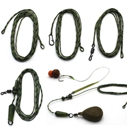 100cm 45lb żyłka karpiowa gotowy wiązanie Terminal Tackle Link Hook pętla wędkarska system helikoptera do sprzętu wędkarskiego karpiowego