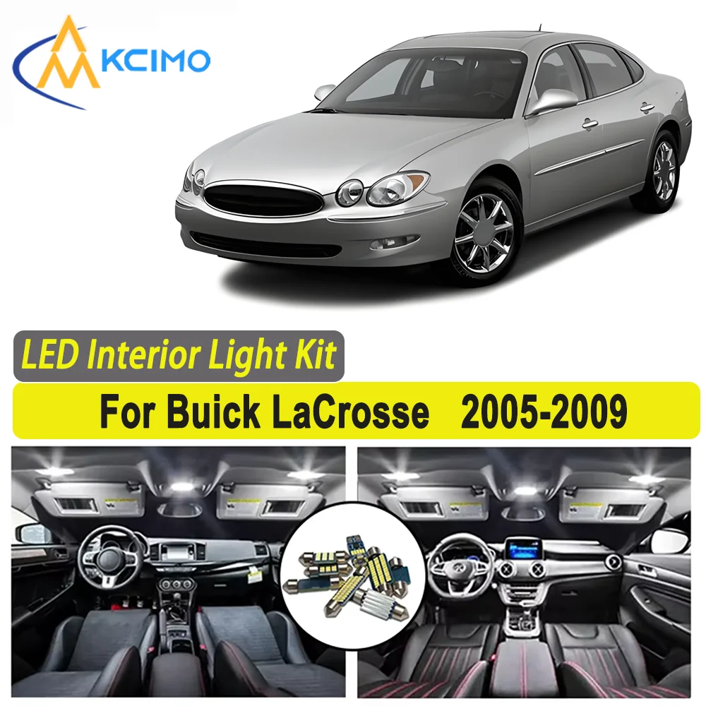 

Kcimo LED For Buick LaCrosse (2005-2009) Premium Bright LED Interior Dome Map Trunk Light Kit Car Led Lamps New Car LED Lights