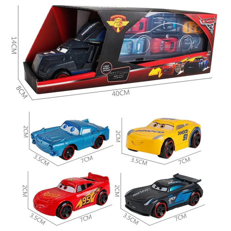 Cars Disney Pixar Cars 3 Toys Lightning McQueen Jackson Storm Mack Uncle Truck 1:55 Diecast Model Car Toy Children Birthday Gift