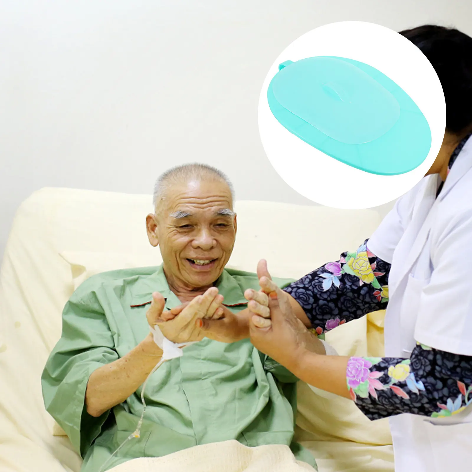 

Light Green Bed Pan with Lid Heavy Duty Comfortable Bed Pans for Elderly Bedridden Patients Home Hospital Nursing Care Supplies