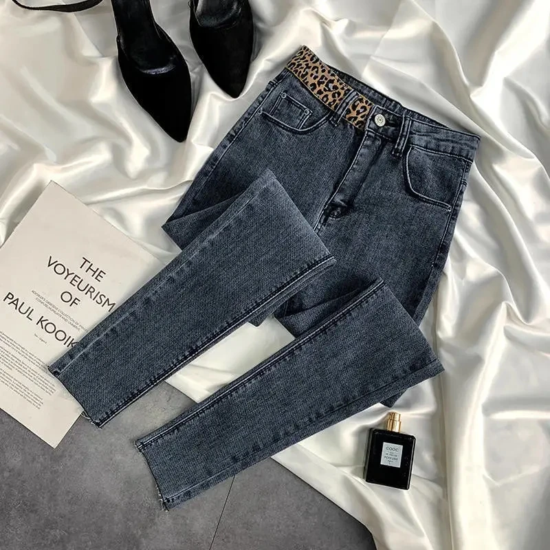 Warm Ankle-length Pencil Jeans Winter Velvet Lined Slim Pantalones Fashion Stretch Women Vaqueros Thicken High Waist Denim Pants