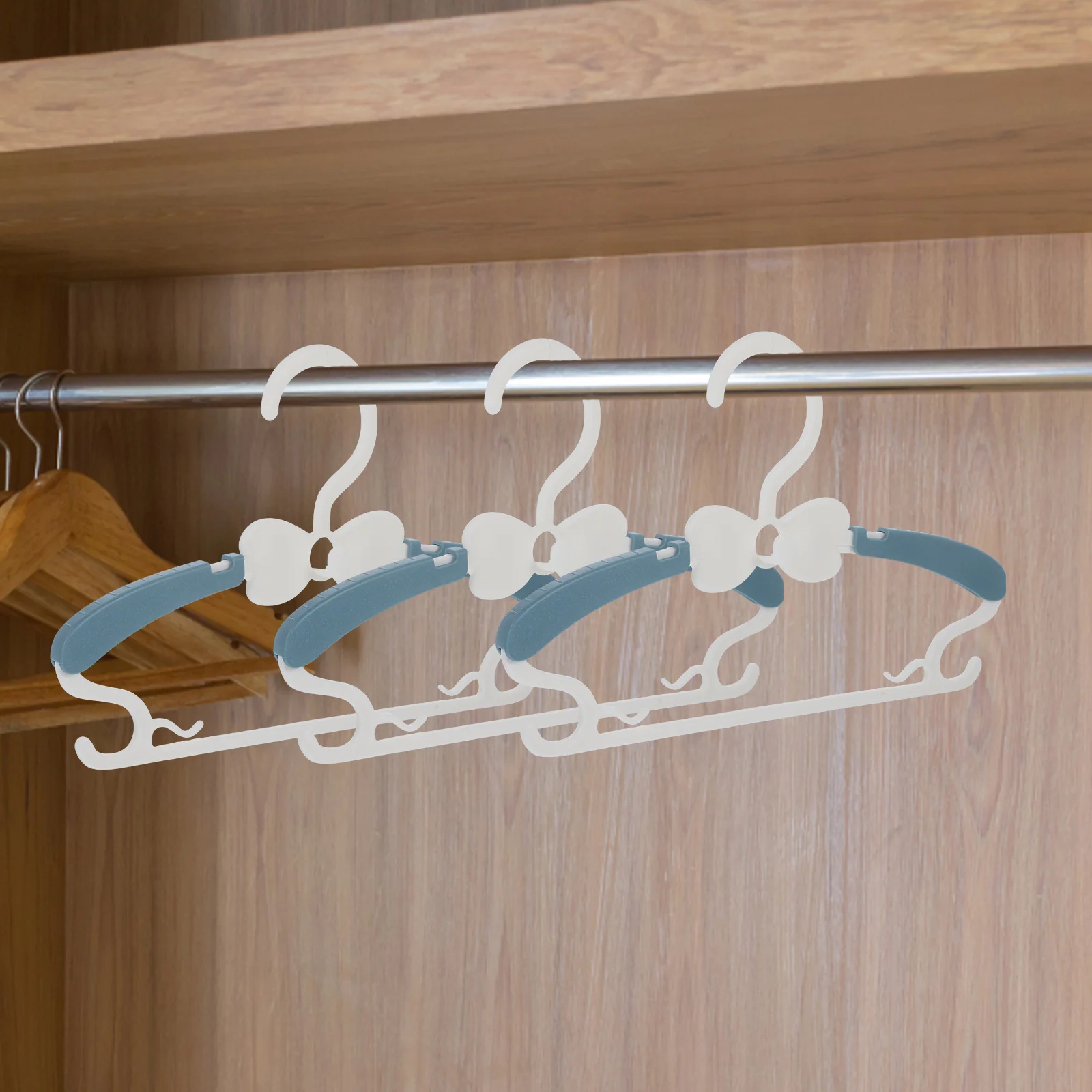 

10pcs Kids Hanger Plastic Baby Clothes Hanger Telescopic Non-Slip Smooth Edge For Infant Toddler Closet Organizer Storage