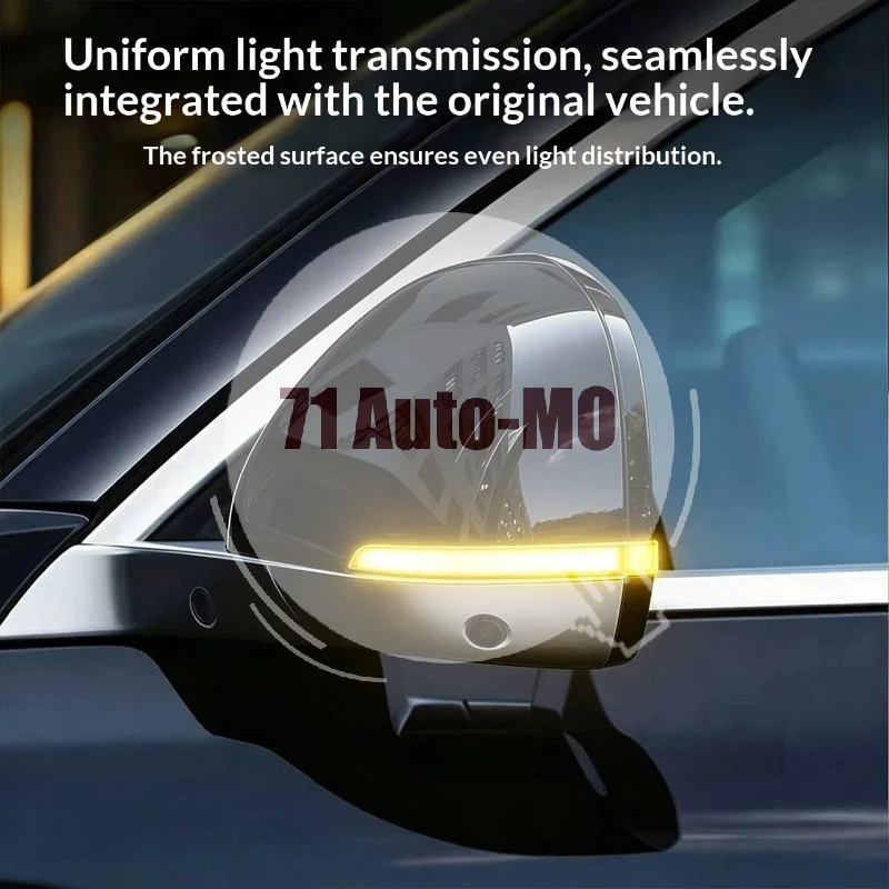 Rearview Mirror Turn Signal Light Guide Installation Block High Transmittance No Flicker Easy Mount Auto Accessory for Car Repl