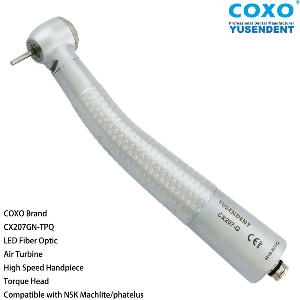 COXO Dental High Speed Fiber Optic Turbine Handpiece CX207 GN-SP CX207 GN-TP Fit NSK 6 Holes Coupling