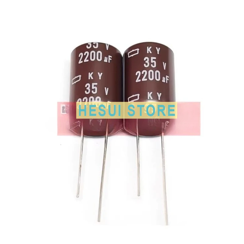 

4.7/10/22/470/100/1000uF In-line electrolytic capacitor 50V 35V 25V 16V Ruby