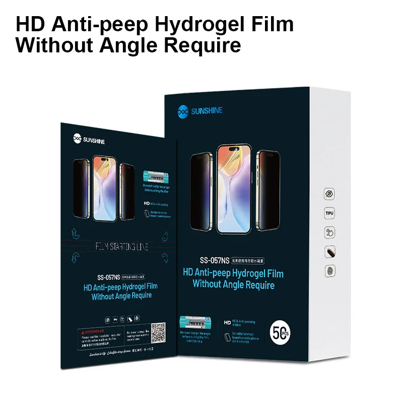 

SUNSHINE SS-057NS Anti-peep HD Hydrogel Film for Mobile Phone No Fingerprints Full Screen Coverage Screen Protective Film