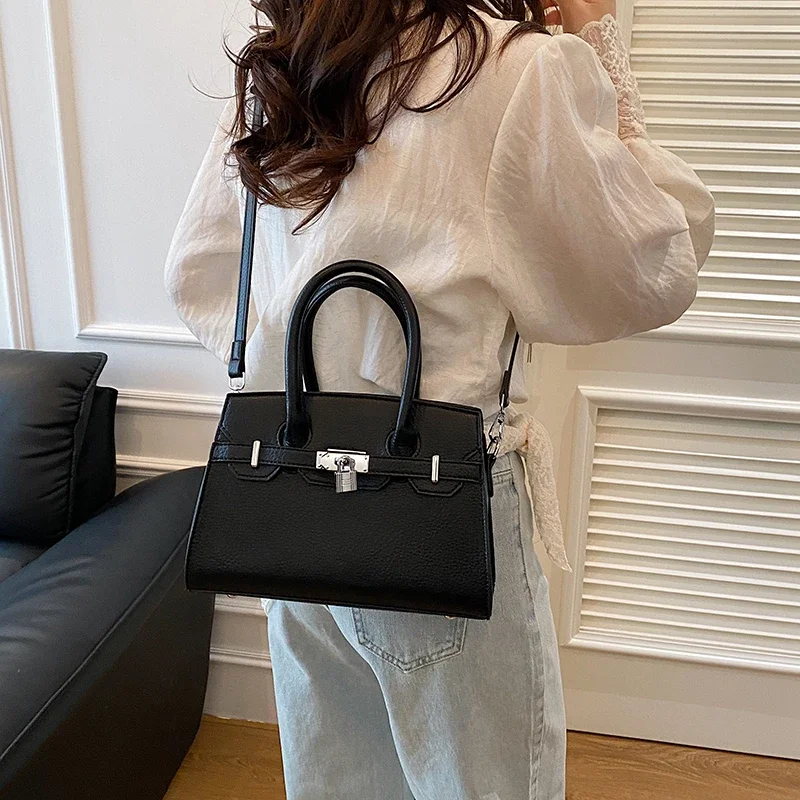 

Casual Simple Vintage Crossbody Handbag Stylish For Women With Letter Logo And Leather Fashionable