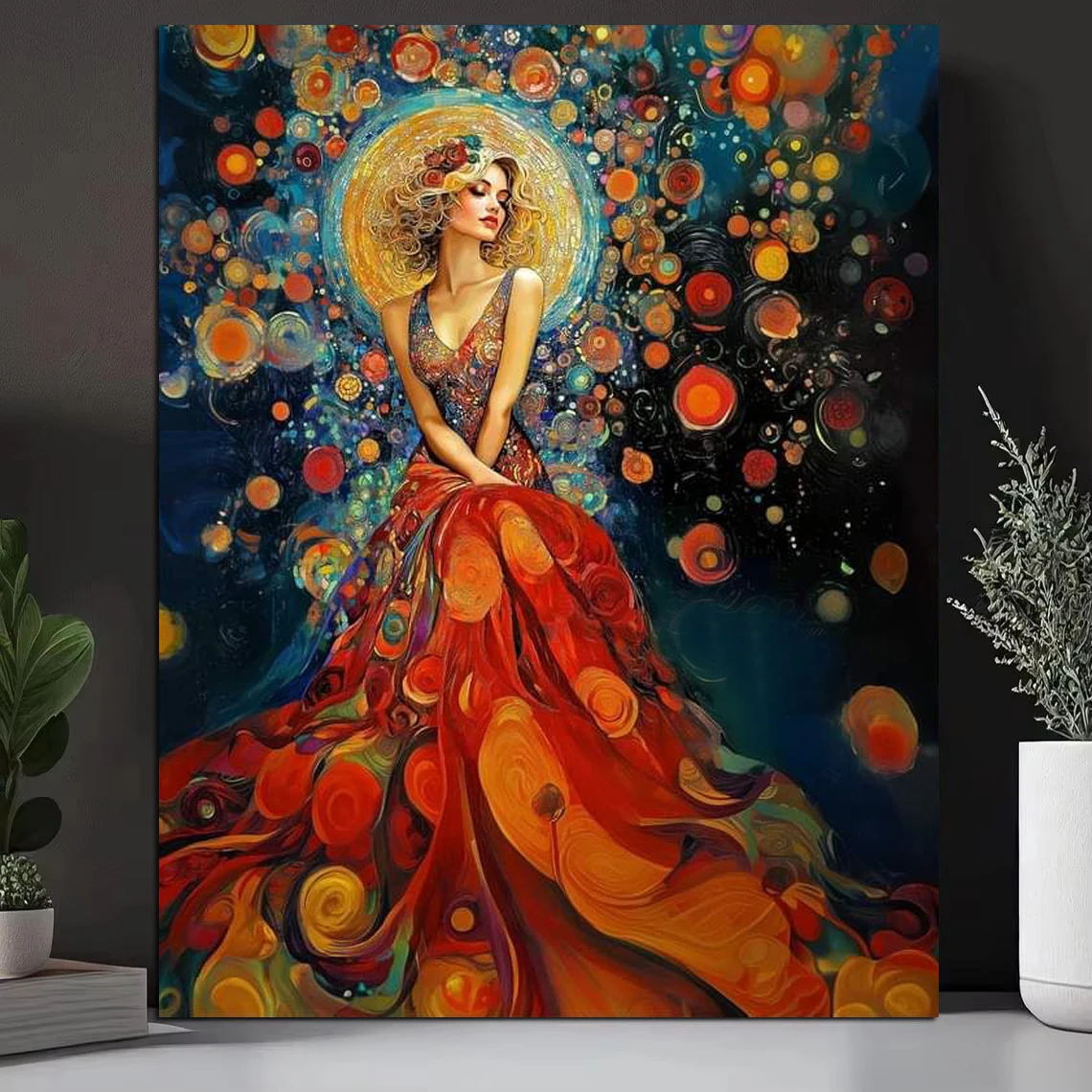 

Gustav Klimt Inspired Female Portrait DIY Diamond Painting Kits New 2026 Full Diamond Mosaic Embroidery Cross Stitch Decor