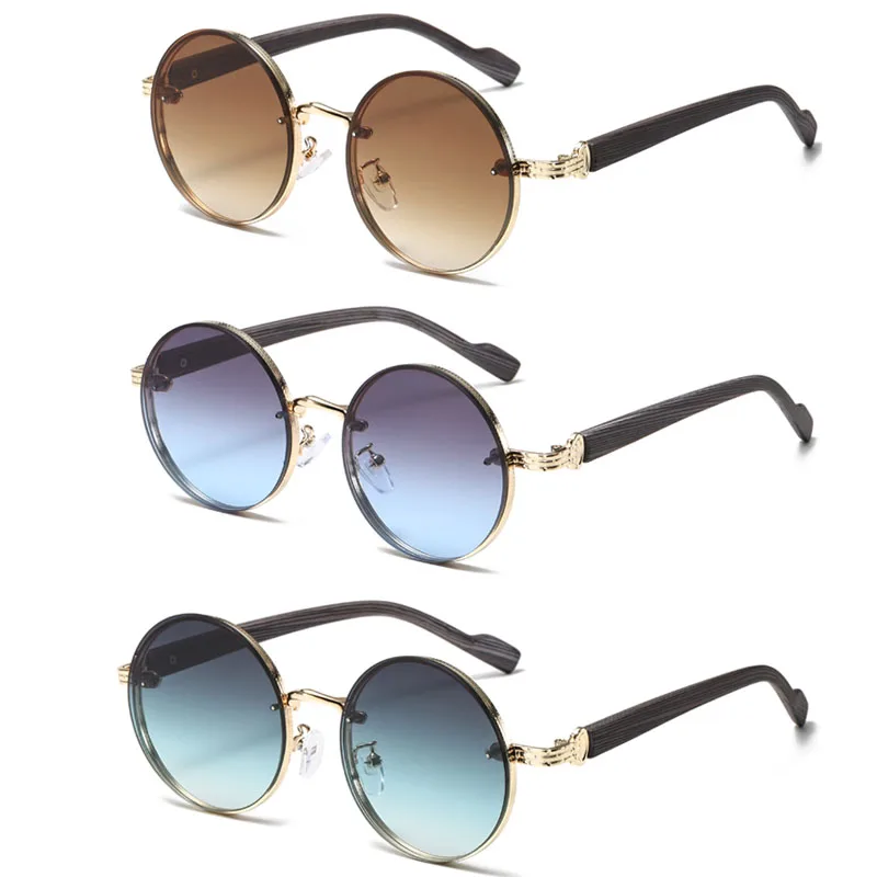 

Men's Vintage Retro Punk Sunglasses Luxury Design UV400 Sun Glasses for Male Women's Trendy Stylish Round Frame Goggles Shades