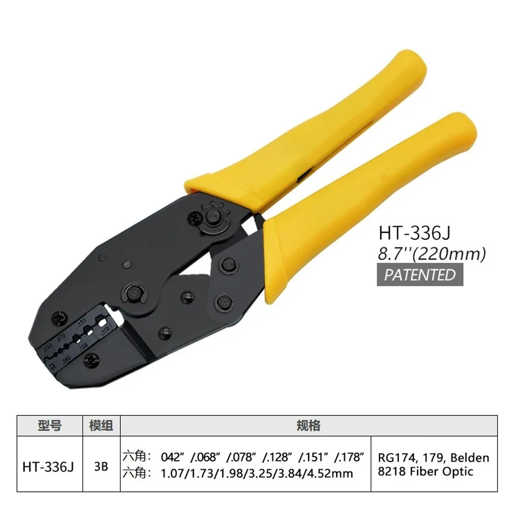 RG58 RG59 RG62 RG174 RG316 LMR400 Coaxial Cable Crimping Tool SMA/BNC/N/UHF/TNC Connectors Crimping Pliers