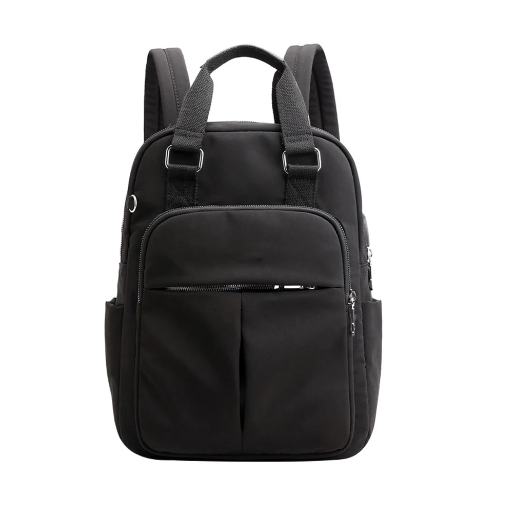 

Charging Backpack Black Laptop Bag USB Port Travel Women Casual Computer Backpack Large Capacity Lightweight Storage Bags