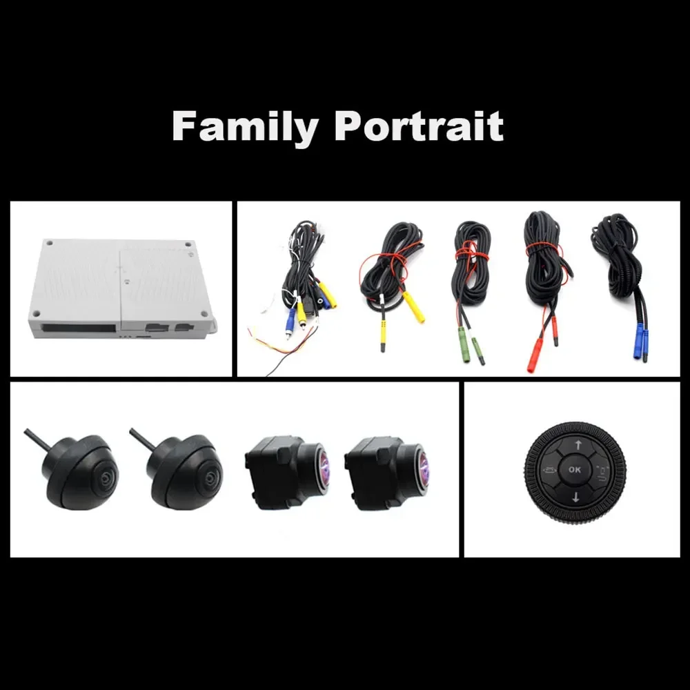 Smartour 1080P AHD 4K 3d 360 car camera system  DVR AI Rear View Camera Recording Parking bird view System aid view 6