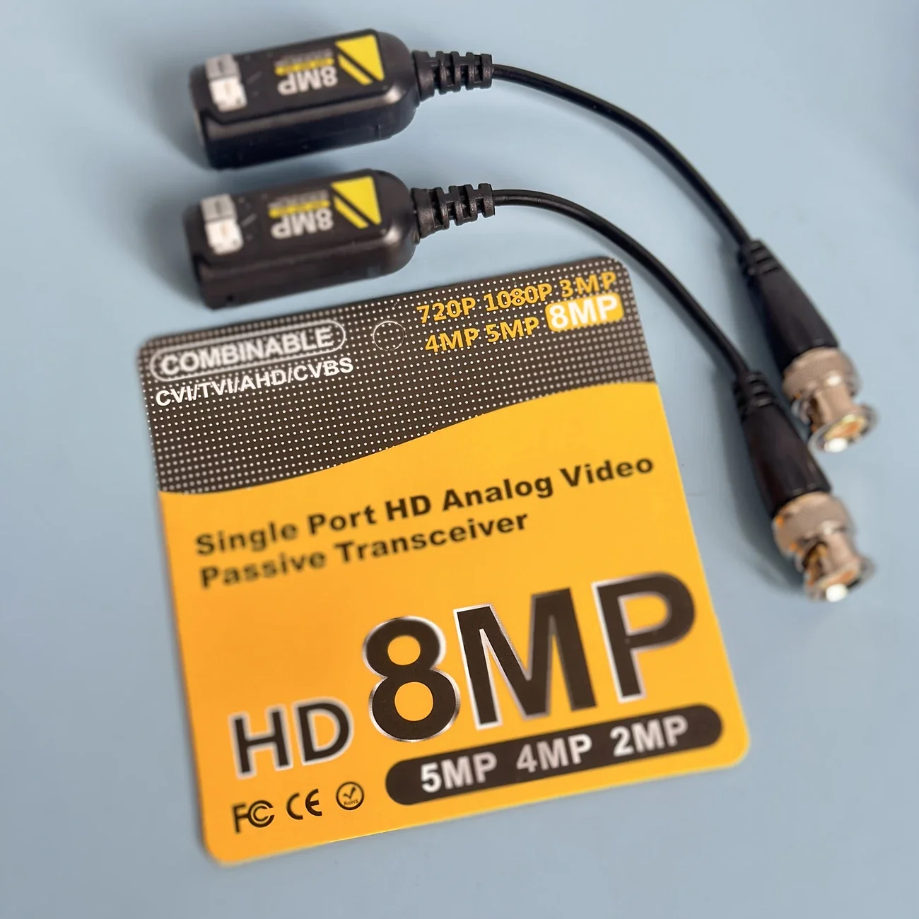 8MP BNC Video Balun Passive HD Twisted Pair Transmitter UTP Balun CCTV Accessories for CCTV AHD CVI TVI CVBS Camera