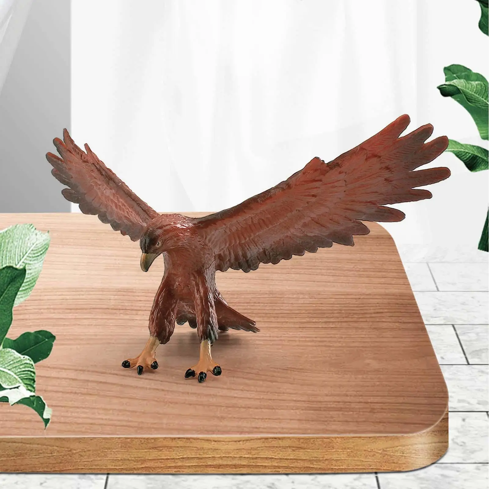 PVC Eagle Statue Model Realistic Bird Animal Decor Collectible Figurines Educational Toy for Living Room Desk