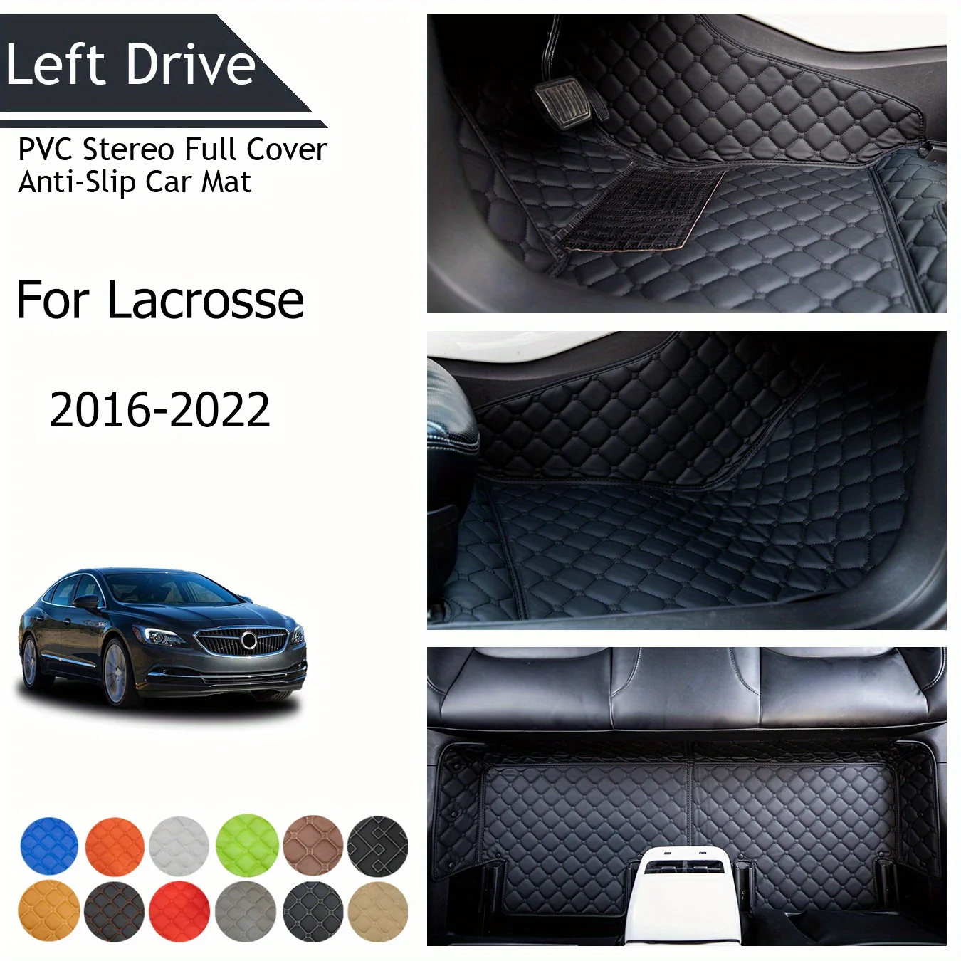 

TEGART 【LHD】For Buick For Lacrosse 2016-2022 Three Layer PVC Stereo Full Cover Anti-Slip Car Mat Car Floor Mats Car Accessories