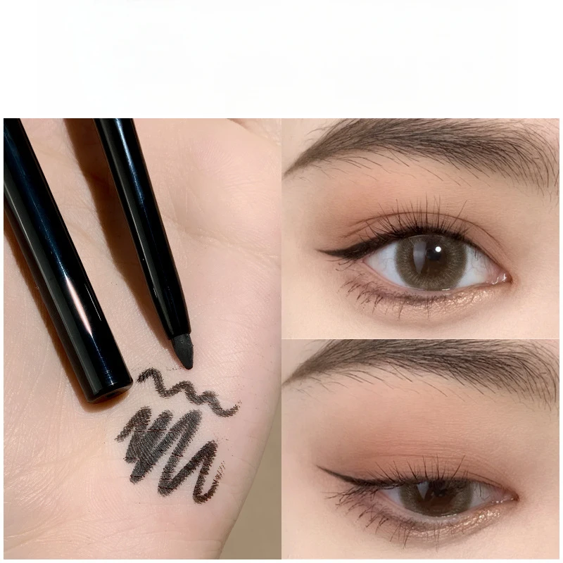 5 ألوان كحل قلم مقاوم للماء طويل الأمد ظلال العيون القلم البني لا لطخة التجفيف السريع للتدوير كحل عصا