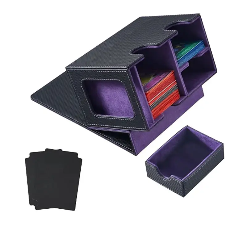 

Card Deck Box Card Display With Dice Tray Deck Box Deck Box Holding 160+ Trading Card Storage Box Deck Box Multi-Purpose