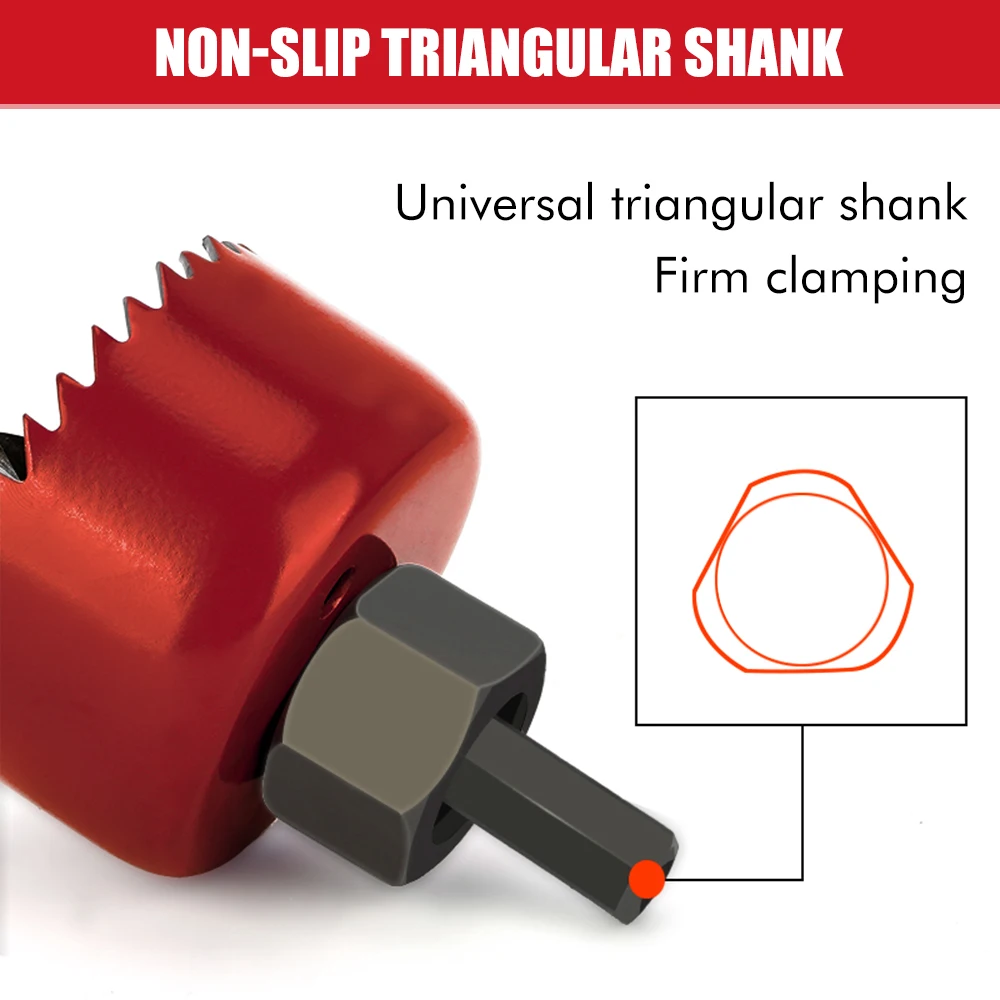 Juego de sierra perforadora de 19-152mm, broca de corona de madera para tablero de yeso, tablero de densidad de plástico PVC, herramientas de carpintería de Metal