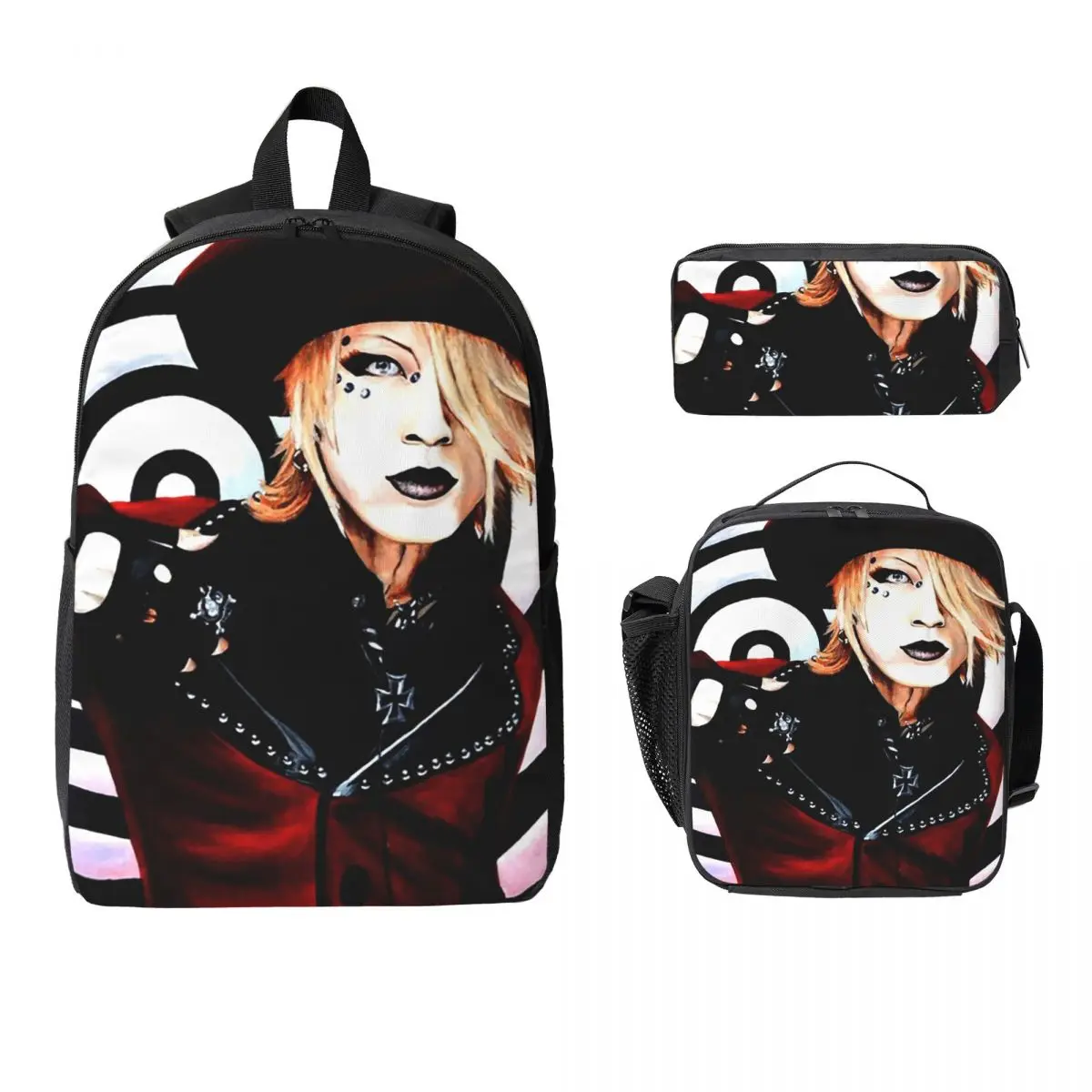 

The Gazette Yuplipi Tour Band Classical Backpack BookBag School Bag Laptop Shoulder Bags 3ps Insulated Lunch Bag Pencil Case
