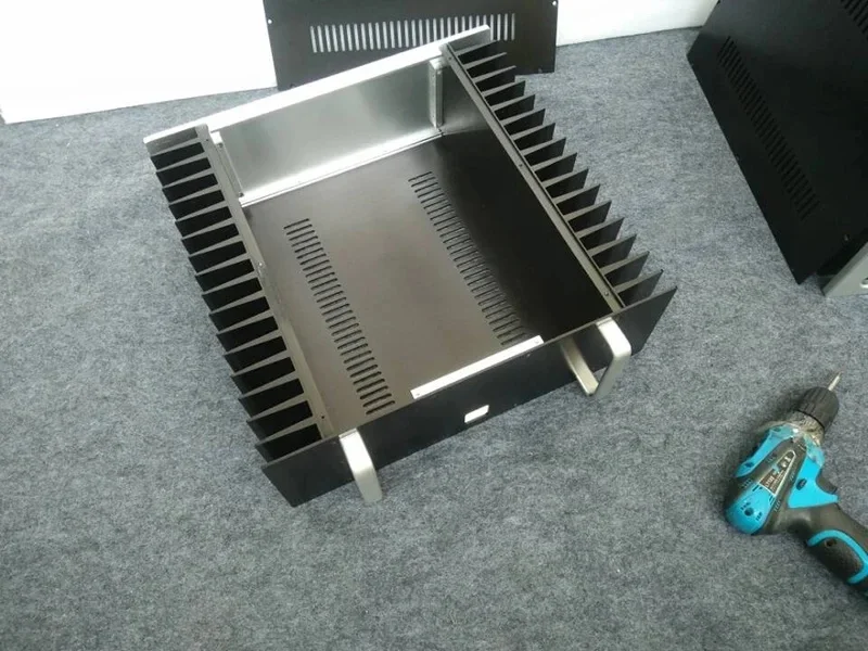 4315F алюминиевый корпус, корпус предусилителя, корпус усилителя мощности, размер коробки «сделай сам», 430*150*414 мм