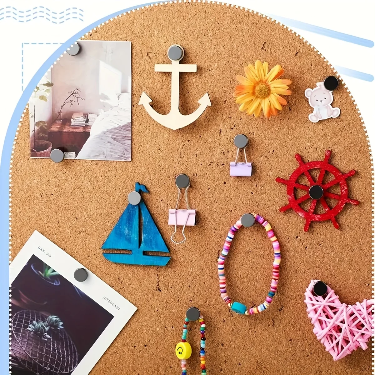 50 قطعة من دبابيس ضغط الزهور تعرض دبابيس ضغط الحائط للمنزل والمدرسة والخرائط والمكتب ولوحة الفلين وصور التقويم