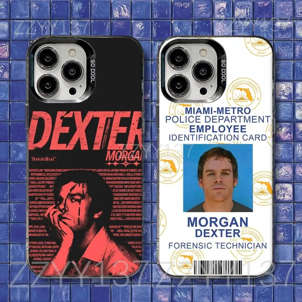 

D-Dexter Morgan Phone Case For iPhone 16,15,14,13,12,11,8,7,Pro,Max,Plus,Mini,XS,SE Shockproof Matte Cover