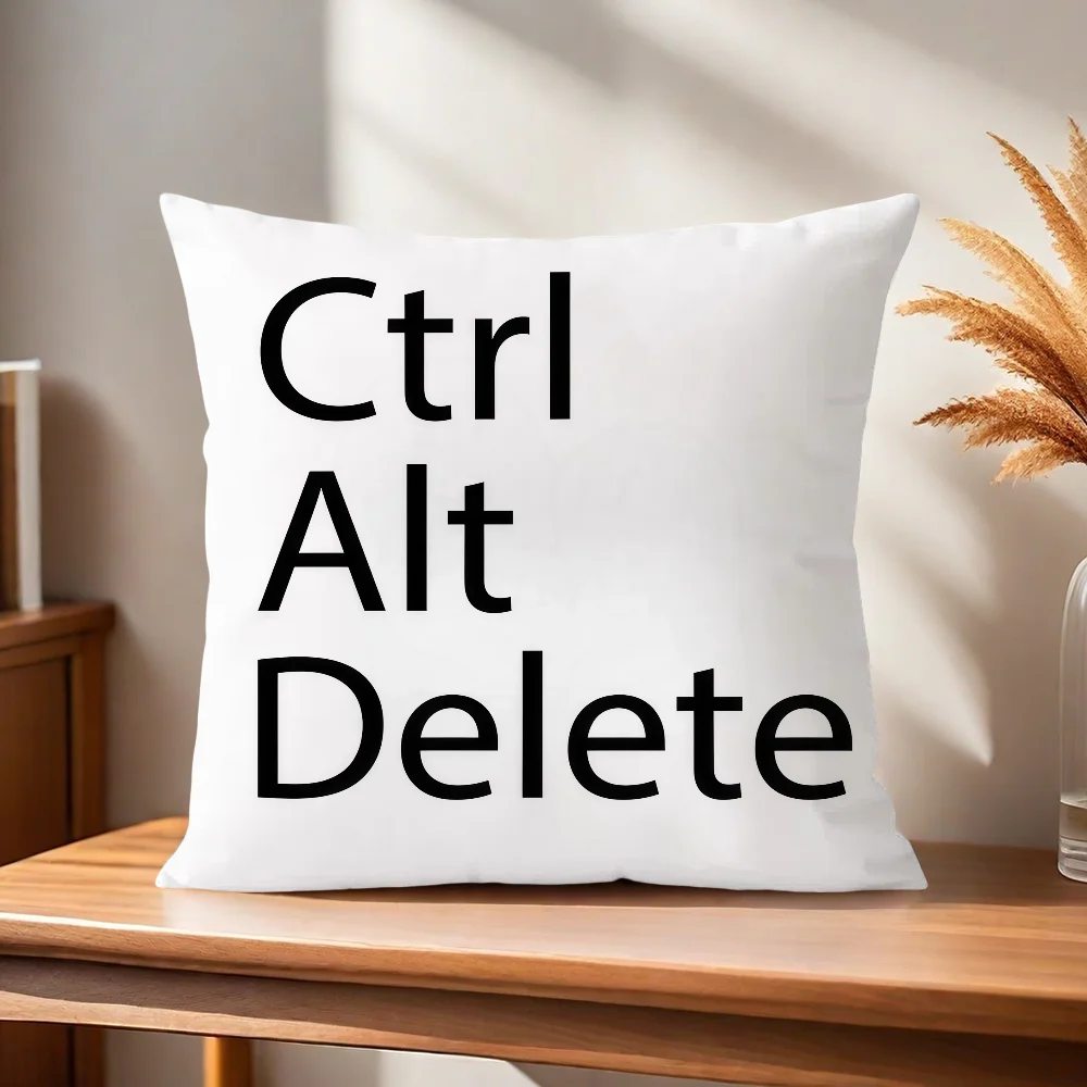Ctrl Alt Del Reset My Life Kissenbezug Kissenhülle für Zuhause, Sofa, Wohnzimmer, Büro, Café, Auto – Detail 4