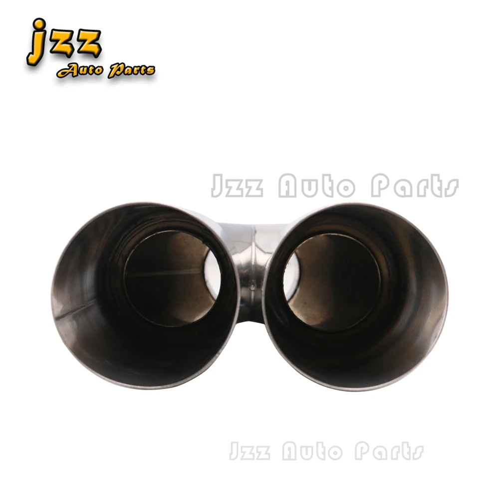 

Universal Double Outlet Exhaust Tail Pipe 63mm Inlet 76mm Outlet Stainless Steel Nozzle For Car Exhaust System Replacement