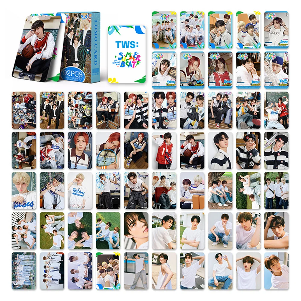 92Pcs Kpop TWS Boxed Card Double Sides Printing Postcards High Quality Korean Style LOMO Card SHINYU YOUNGJAE DOHOON Fans Gifts