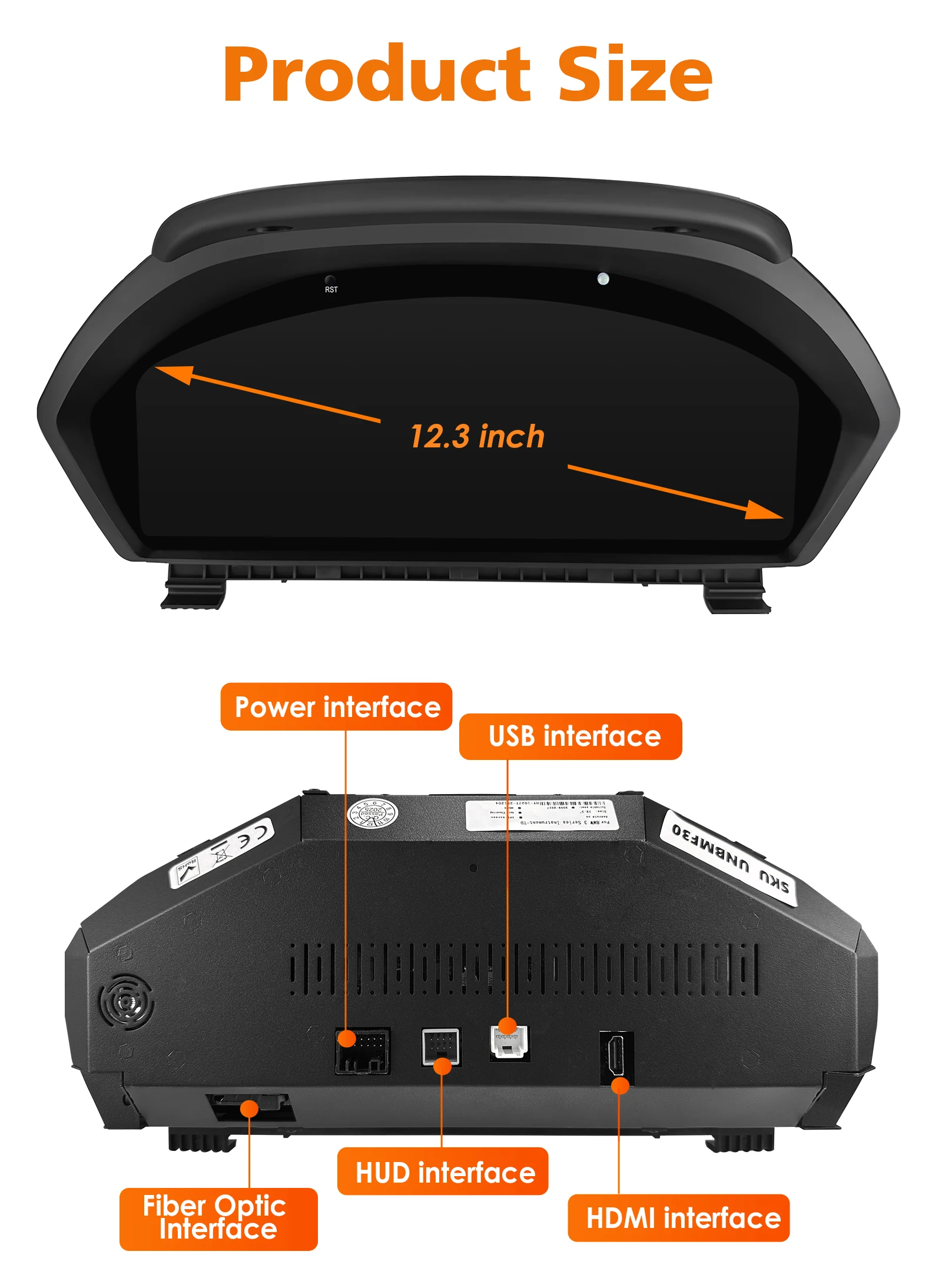 12,3-Zoll Hizpo Digitales Auto-Instrumentencluster für BMW 3/4er Serie F30/F31 GT-F34 F32/F33/F36 2013 - 2020 NBT EVO LCD-Panel Armaturenbrett – Detail 11