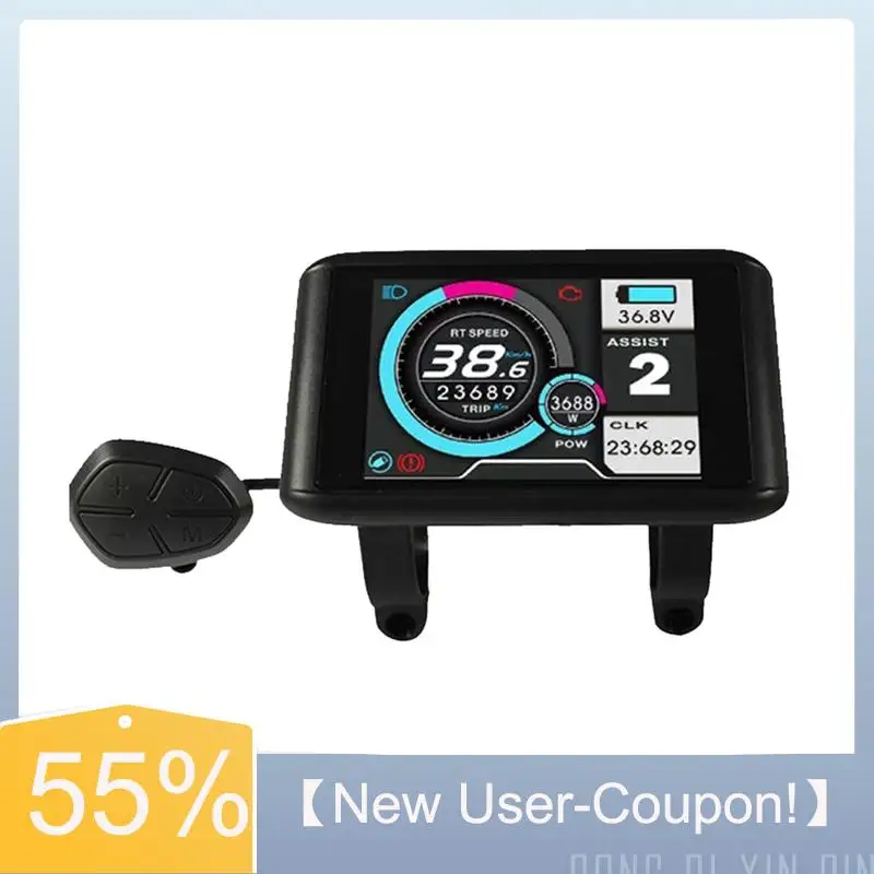 

【New User-Coupon!】TFT-UKC1 Electric Bike LCD Display Colorful Screen For UART2 Protocol Controller Compatible With 24V-72V Ebike
