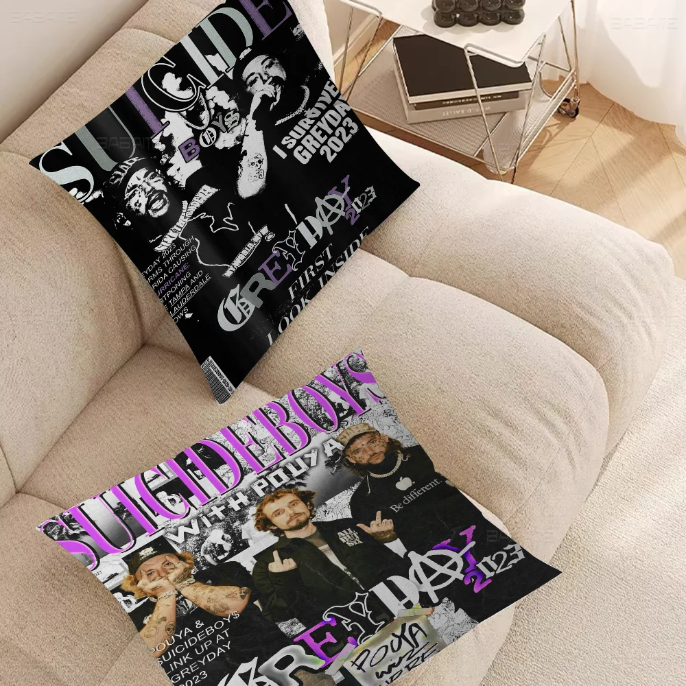 Singer Suicideboy Pillow Cushion Cover Pillowcase Living Room Sofa Home Decor Customized