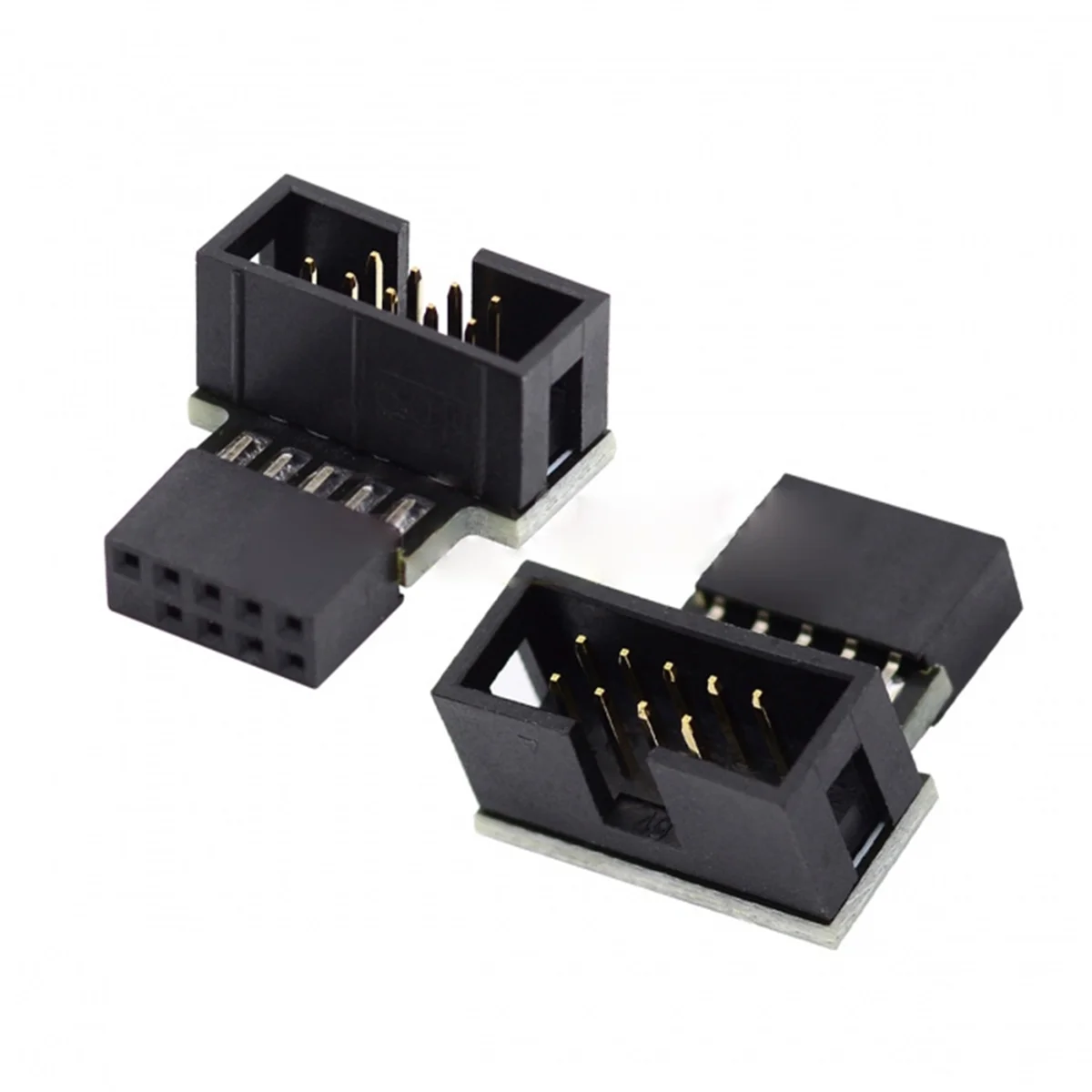 1set Down & Up Angled 90 Degree Male to Female USB 2.0 10Pin 9Pin Header for Motherboard Extension Adapter