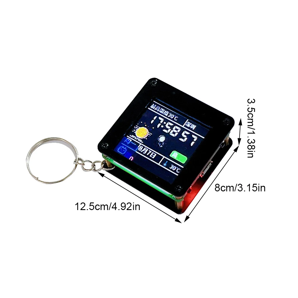 ESP32 C3 Desktop Mini Ornamenten 1,44-inch LCD-scherm WiFi & BT Handbagage Hanger LVGL ST7735 Driver SPI-interface